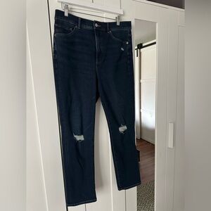 Women’s Express High Rise Straight Dark Wash Jeans Size 10